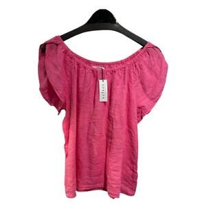 NEW NALU women velvet celia top in pink